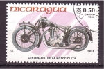 Stamps Nicaragua -  Cent. motocicleta