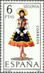 Sellos del Mundo : Europa : Espaa : ESPAÑA 1970 1955 Sello Nuevo Serie Trajes Tipicos Españoles Segovia c/señal charnela