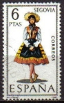 Stamps Spain -  ESPAÑA 1970 1955 Sello Serie Trajes Regionales Segovia Usado