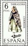 Stamps Spain -  ESPAÑA 1970 1958 Sello Nuevo Serie Trajes Tipicos Españoles Tarragona c/señal charnela