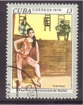 Stamps Cuba -  V fest. intern. de ballet