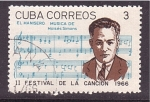 Sellos de America - Cuba -  II fest. canción