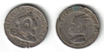 monedas del Mundo : America : Honduras :  50 centavos de Lempira