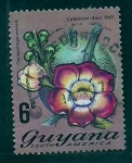 Stamps : America : French_Guiana :  Couroupita guianensis