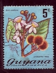Stamps French Guiana -  Bixa orellana