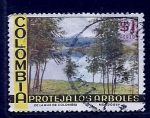 Stamps : America : Colombia :  Paisage forestal