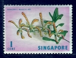 Sellos de Asia - Singapur -  Arachnis maggie