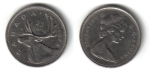 monedas del Mundo : America : Canad� :  25 Centavos