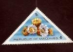 Stamps Maldives -  Phyllangia