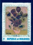 Stamps Maldives -  Pintura  (Van Gogh)