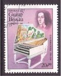 Sellos del Mundo : Africa : Guinea_Bissau : serie- Grandes compositores