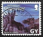 Sellos de Europa - Reino Unido -  Guernsey  - rocks at albecq