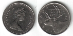 monedas del Mundo : America : Canad� :  25 Centavos