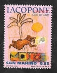 Stamps San Marino -  2071 - Frere Iacapone da Todi, poeta