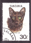 Sellos de Africa - Tanzania -  serie- Gatos