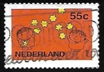 Sellos de Europa - Holanda -  Niños y estrellas