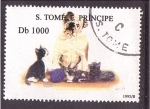 Sellos de Africa - Santo Tom� y Principe -  serie- Anim. domésticos