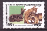 Stamps Cambodia -  serie- Gatos en el arte