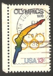 Sellos de America - Estados Unidos -  1140 - Olimpiadas de Montreal 76, salto de trampolin