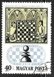 Stamps : Europe : Hungary :   juego de ajedrez en el siglo 17