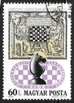 Stamps : Europe : Hungary :   juego de ajedrez en el siglo 17