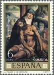 Stamps Spain -  ESPAÑA 1970 1971 Sello Nuevo Dia del Sello Pintor Luis de Morales El Divino La Piedad