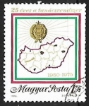 Stamps : Europe : Hungary :  mapa