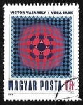 Stamps Hungary -  Pintura de Victor Vasarely