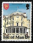 Sellos del Mundo : Europe : Isle_of_Man : Grey Heron (Ardea cinerea),