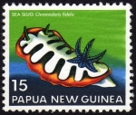 Stamps : Asia : Papua_New_Guinea :  COL-SEA LUG (CHROMODORIS FIDELIS)