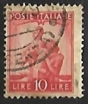 Stamps Italy -  Pareja con niño y balanza de la justicia