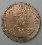 monedas de America - Colombia -  1987 - 2 pesos
