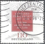 Stamps Germany -   III Centenario del nacimiento de Gerhard Tersteegen, 1.697 - 1.769(reformador religioso). 