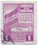 Stamps Bolivia -  Conmemoracion de la revolucion del 20 de diciembre de 1943