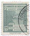 Stamps Bolivia -  Conmemoracion del Primer vuelo internacional entre La Paz y Tacna por Panagra