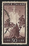 Stamps Italy -  Tree in bloom and Italy