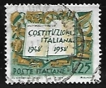 Stamps Italy -  10 años de la constitucion italiana
