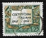 Stamps Italy -  10 años de la constitucion italiana