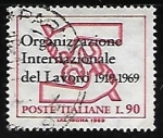 Stamps Italy -  50 años de la organizacion internacional del trabajo