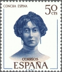 Stamps Spain -  ESPAÑA 1970 1990 Sello Nuevo Literatos Españoles Concha Espina