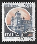 Stamps Italy -  castillo - Ferrara