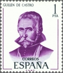 Stamps Spain -  ESPAÑA 1970 1991 Sello Nuevo Literatos Españoles Guillen de Castro