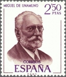 Stamps Spain -  ESPAÑA 1970 1994 Sello Nuevo Literatos Españoles Miguel de Unamuno