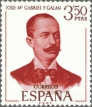 Stamps Spain -  ESPAÑA 1970 1995 Sello Nuevo Literatos Españoles Jose Mª Gabriel y Galan