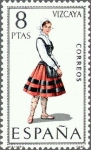 Stamps Spain -  ESPAÑA 1971 2016 Sello Nuevo Trajes típicos Españoles Vizcaya
