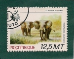 Sellos de Africa - Mozambique -  elefante