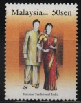 Stamps Malaysia -  HOMBRE  Y  MUJER  CON  TRAJE  TRADICIONAL  DE  INDIA