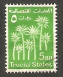 Stamps United Arab Emirates -  arabia del sudeste - Trucial States - Palmeras
