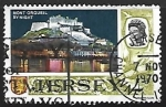 Stamps United Kingdom -  Monte Orgueil Castillo de noche