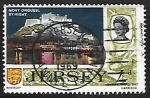 Stamps United Kingdom -  Monte Orgueil Castillo de noche
